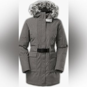 North Face Dunagiri Faux Fur Trim Parka